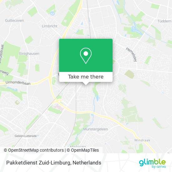 Pakketdienst Zuid-Limburg map