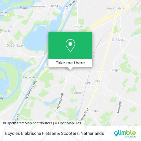 Ecycles Elekrische Fietsen & Scooters map