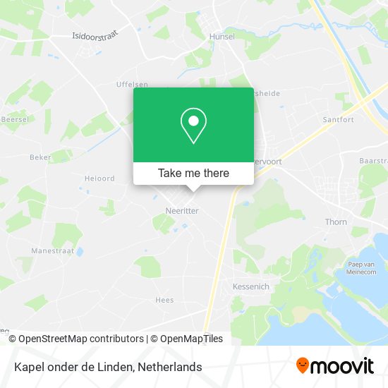 Kapel onder de Linden map