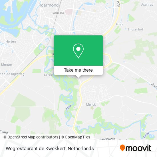 Wegrestaurant de Kwekkert map