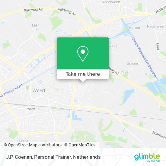 J.P. Coenen, Personal Trainer map