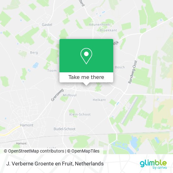 J. Verberne Groente en Fruit map