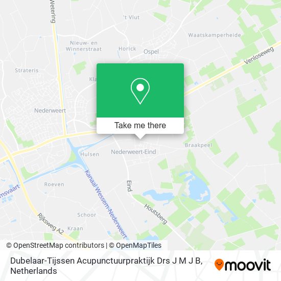 Dubelaar-Tijssen Acupunctuurpraktijk Drs J M J B map