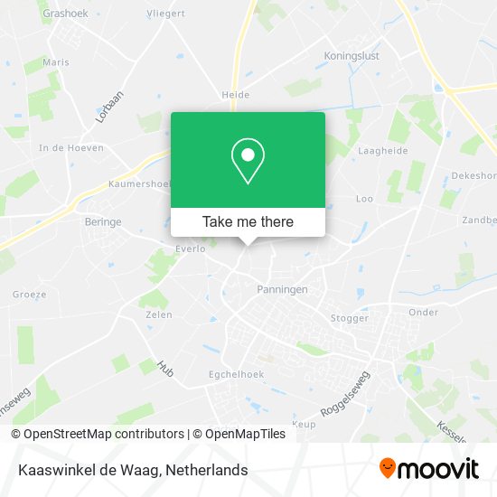 Kaaswinkel de Waag map