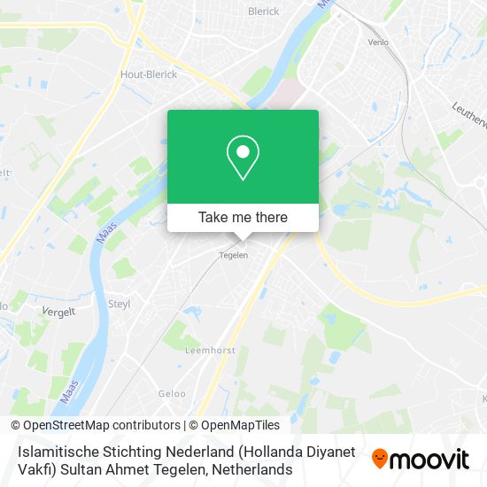 Islamitische Stichting Nederland (Hollanda Diyanet Vakfi) Sultan Ahmet Tegelen map