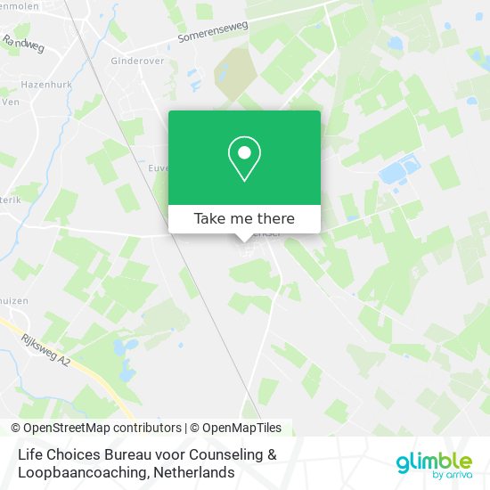 Life Choices Bureau voor Counseling & Loopbaancoaching Karte