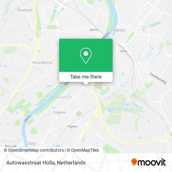 Autowasstraat Holla map