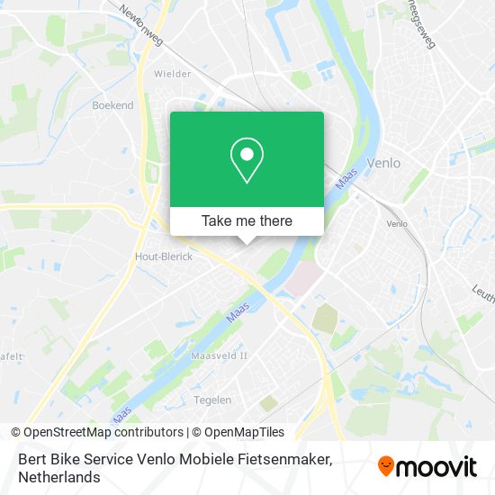 Bert Bike Service Venlo Mobiele Fietsenmaker Karte