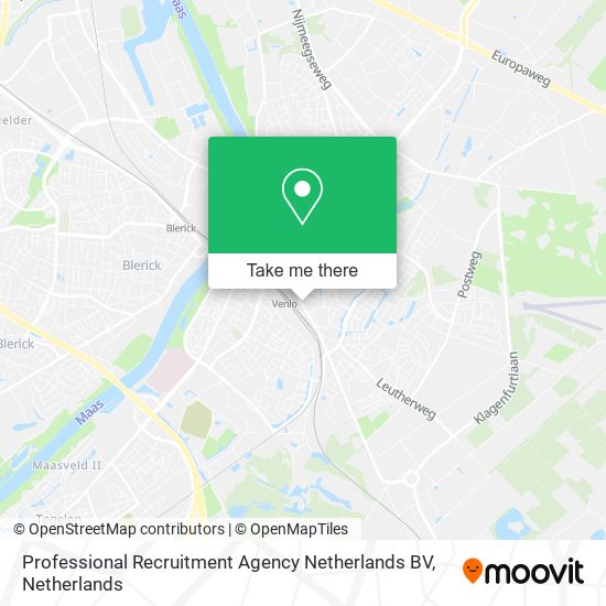 Professional Recruitment Agency Netherlands BV map