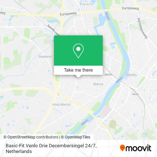 Basic-Fit Venlo Drie Decembersingel 24 / 7 Karte