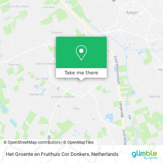 Het Groente en Fruithuis Cor Donkers Karte