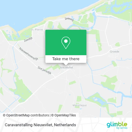 Caravanstalling Nieuwvliet map