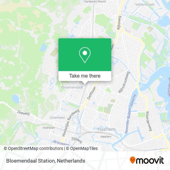 Bloemendaal Station map