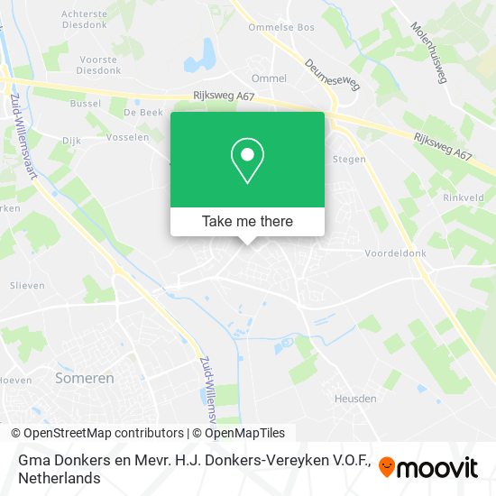 Gma Donkers en Mevr. H.J. Donkers-Vereyken V.O.F. map