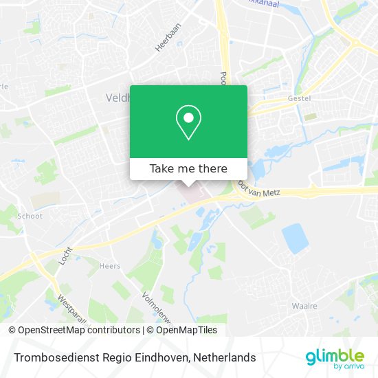 Trombosedienst Regio Eindhoven map