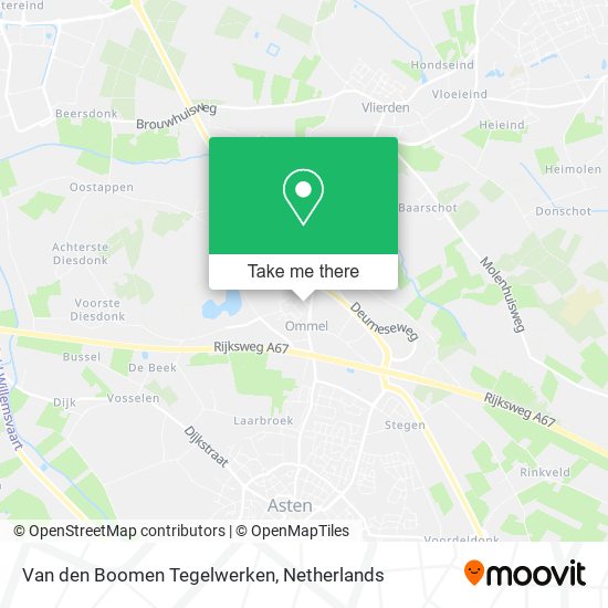 Van den Boomen Tegelwerken Karte