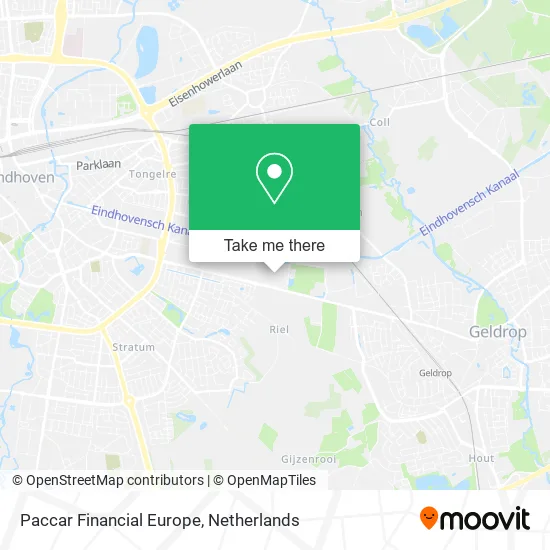 Paccar Financial Europe map