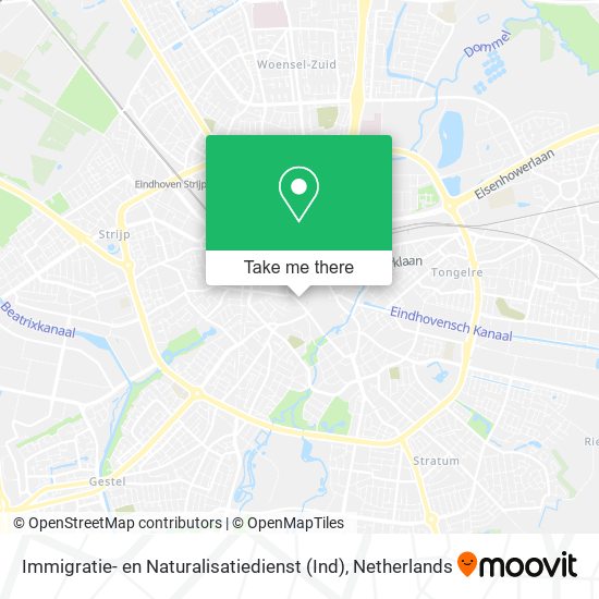 Immigratie- en Naturalisatiedienst (Ind) map