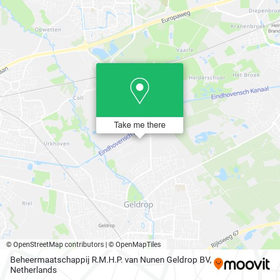 Beheermaatschappij R.M.H.P. van Nunen Geldrop BV Karte