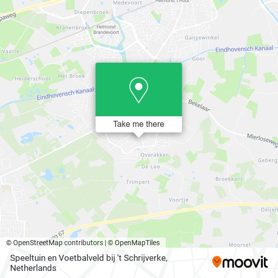 Speeltuin en Voetbalveld bij 't Schrijverke Karte