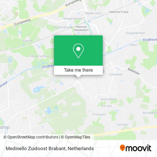 Medinello Zuidoost Brabant map