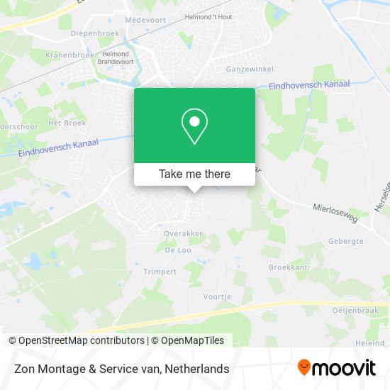 Zon Montage & Service van map