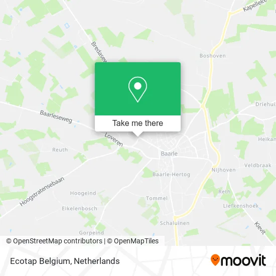 Ecotap Belgium map
