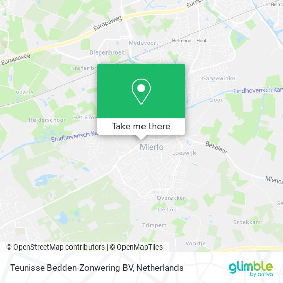 Teunisse Bedden-Zonwering BV map