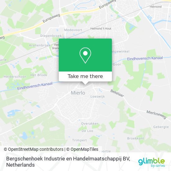 Bergschenhoek Industrie en Handelmaatschappij BV Karte