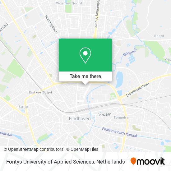Fontys University of Applied Sciences Karte