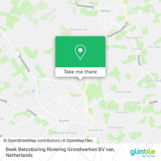 Beek Betonboring Riolering Grondwerken BV van map