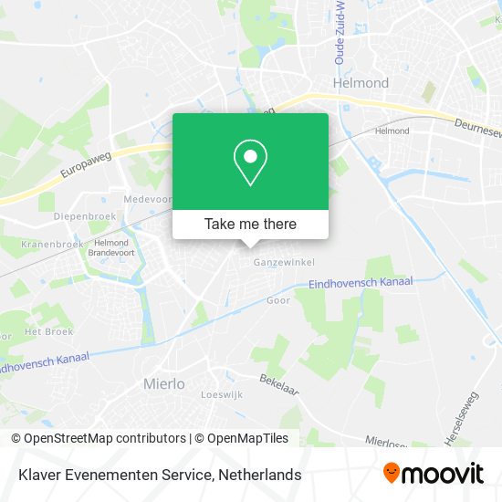 Klaver Evenementen Service map