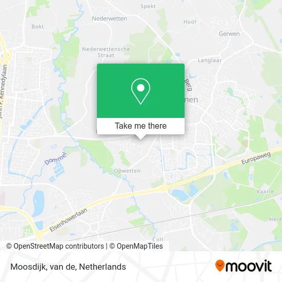 Moosdijk, van de map