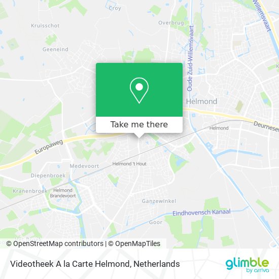 Videotheek A la Carte Helmond map