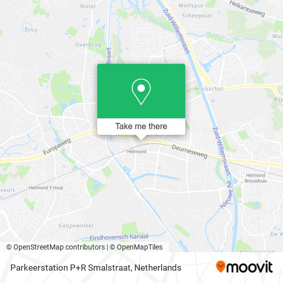 Parkeerstation P+R Smalstraat map