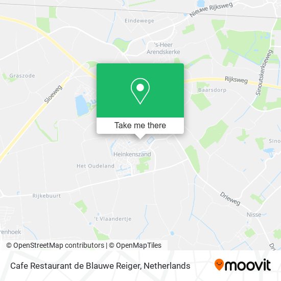 Cafe Restaurant de Blauwe Reiger map