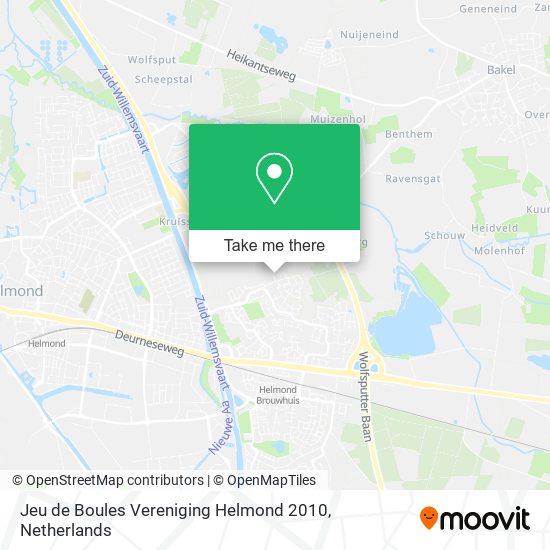 Jeu de Boules Vereniging Helmond 2010 map