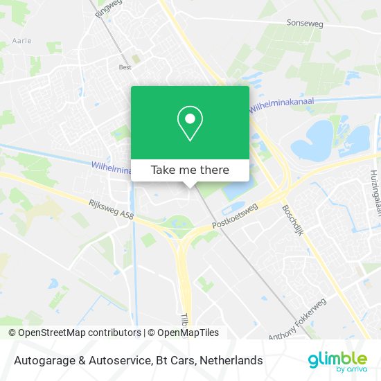 Autogarage & Autoservice, Bt Cars map