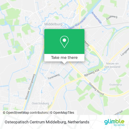 Osteopatisch Centrum Middelburg map