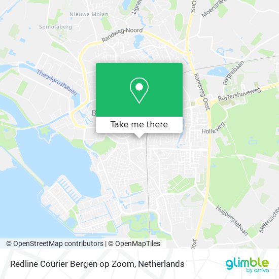 Redline Courier Bergen op Zoom map