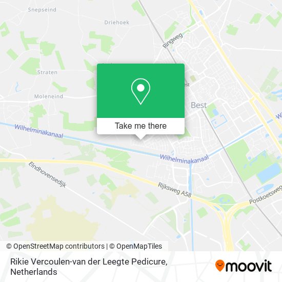 Rikie Vercoulen-van der Leegte Pedicure map