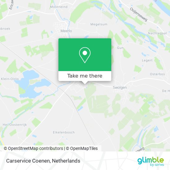 Carservice Coenen map