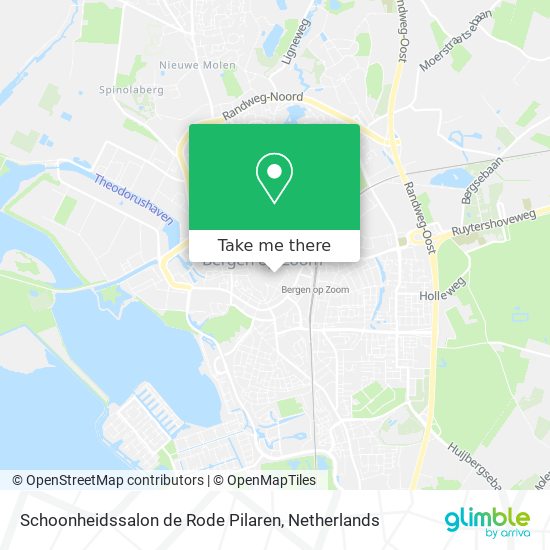 Schoonheidssalon de Rode Pilaren map