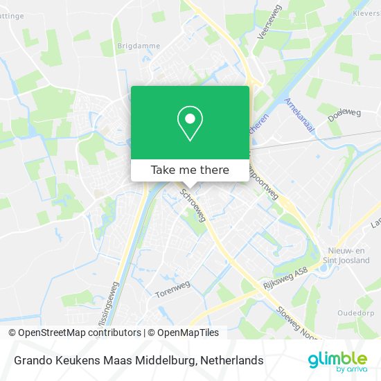 Grando Keukens Maas Middelburg map