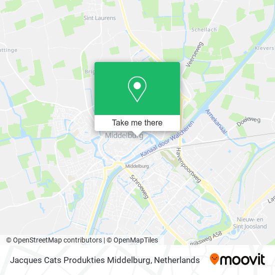 Jacques Cats Produkties Middelburg map
