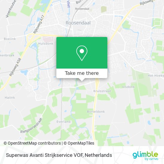 Superwas Avanti Strijkservice VOF map