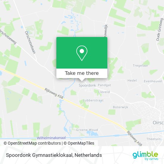 Spoordonk Gymnastieklokaal Karte