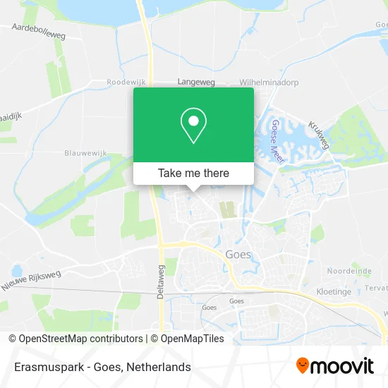 Erasmuspark - Goes map