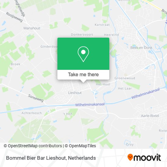 Bommel Bier Bar Lieshout Karte