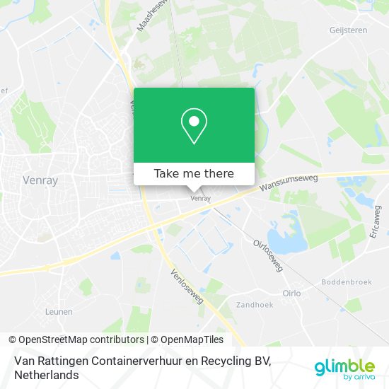 Van Rattingen Containerverhuur en Recycling BV map